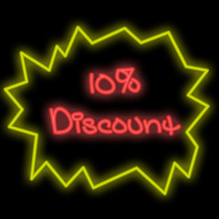 Wall Mural - neon signboard - 10 percent discount