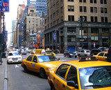 Fototapeta  - taxis in Manhattan