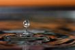 Leinwandbild Motiv water drop and water rings