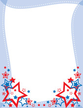 Red, White And Blue Star Frame