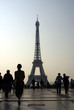 Paris, Eiffelturm, Menschen, Silhouette, Copyspace, Hochformat, Textraum
