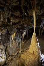 Stalagmites In Grotto