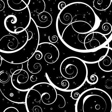 floral bubble black