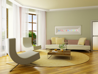 Wall Mural - 3d render interior