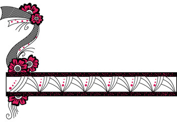 Poster - floral border