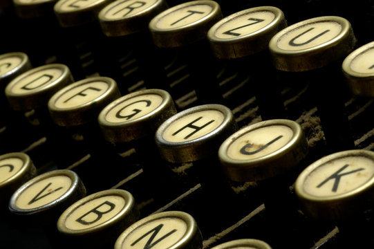 letters of an old typewriter