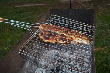 fish on the grill