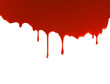 Dripping Red Paint isolated on White Background. 3D illustration