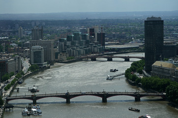 london skyline from above the thames