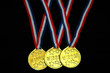 three gold medals