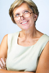 smiling mid adult woman