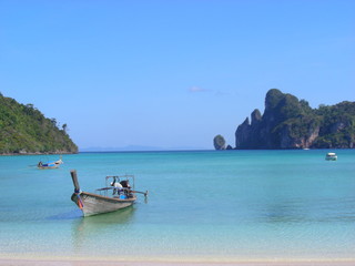 tourist boat in phang-nga bay - thailand - asia