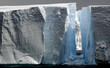 huge icebergs with gap