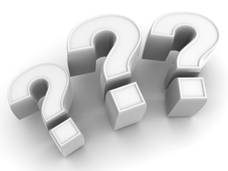 Poster -  three signs on a question