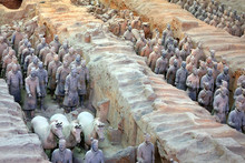 Terracotta Army In Formation In Xian, China