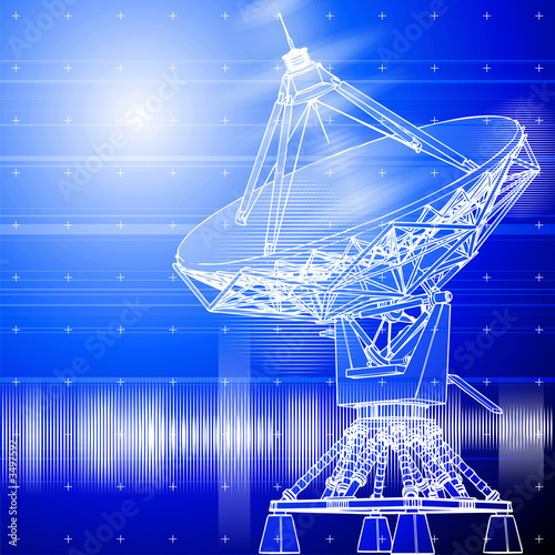 Foto-Doppelrollo - satellite dishes antena (von Uladzimir)
