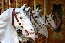Three Carousel Horses
