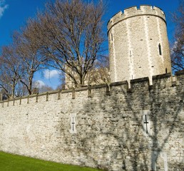 Wall Mural - tower of london walls - salt tower