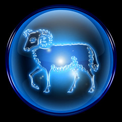 aries zodiac button icon