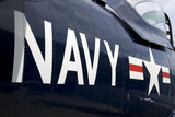 Fototapeta Miasta - US Navy markings on the side of a restored vintage aircraft.