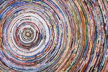 Background Of A Colorful Spiral Of Wrapped Paper