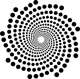 Muster mit Kreisen, Spirale
