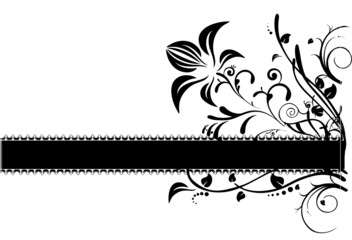 Canvas Print - floral frame vector