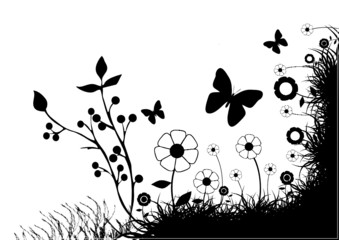 Canvas Print - abstract floral vector