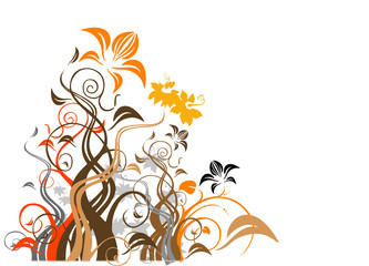 Canvas Print - abstract floral vector