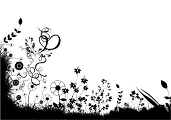 Canvas Print - abstract floral vector