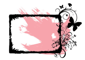 Canvas Print - floral frame vector