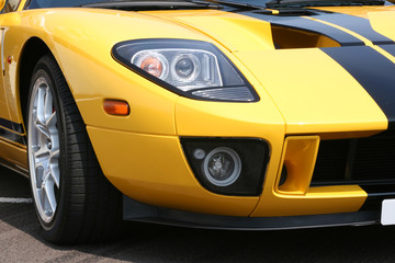 Yellow supercar