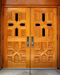 Polished Wooden Church Doors