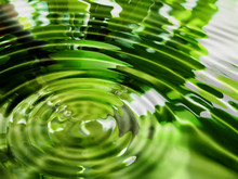 Bright Abstract Green Water Background