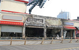 Fototapeta Miasta - A fire destroyed five stores on the Atlantic City Board Walk