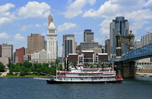 Steamboat And Cincinnati, Ohio.