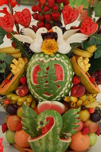 Artistic Asian Fruit Display