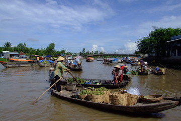 Wall Mural - Marche flottant, Cantho, Vietnam