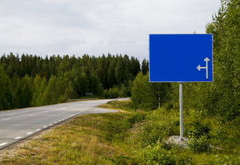 blank road sign