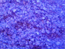 A Pile Of Rough Cut Lavender Bath Crystals