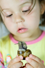 Wall Mural - Girl and snail