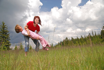 playing games in nature