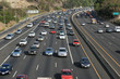 Traffic on the Hollywood 101 freeway. Los Angeles, Calif, USA