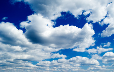 Wall Mural - the beautiful white clouds on background blue sky.