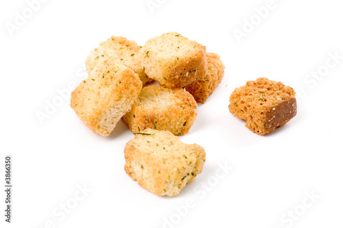 Fotografía croutons close up shot for background