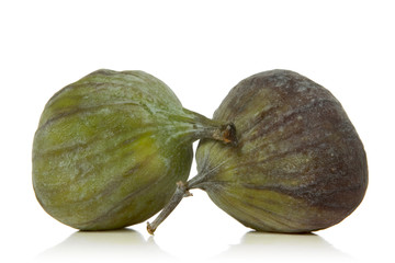 Wall Mural - fresh figs isolated over white background