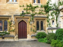 Oxford University, Magdalen College, Old Wooden Door
