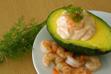 Sticker - Avocado stuffed with prawns