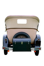 Rear Of A Vintage Car, Isolated. With Clipping Path.