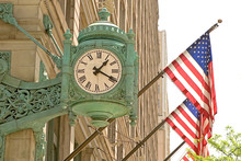 Famous Landmark Clock Of The Former Marshall Fields Now Macy's